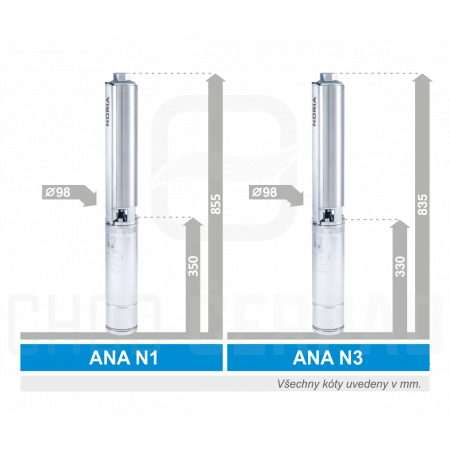 NORIA ANA4 – 105 – 16 – N1, 230V, 10m kabel (Registrační sleva až 5%) 