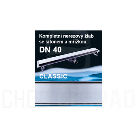 Kompletní odtokový žlab NORIA DN40-CLASSIC 800