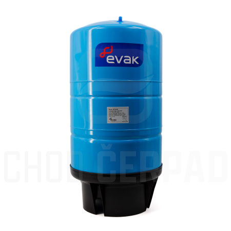 EVAK PUMPS SPTB 080 - Vertikální membránová nádoba 80 litrů s podstavcem, 10 BAR, 90°C, G1"