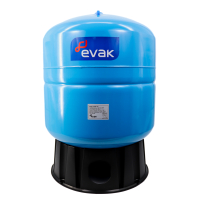EVAK PUMPS SPTB 130 - Vertikální membránová nádoba 130 litrů, 10 BAR, 90°C, Rp 5/4"